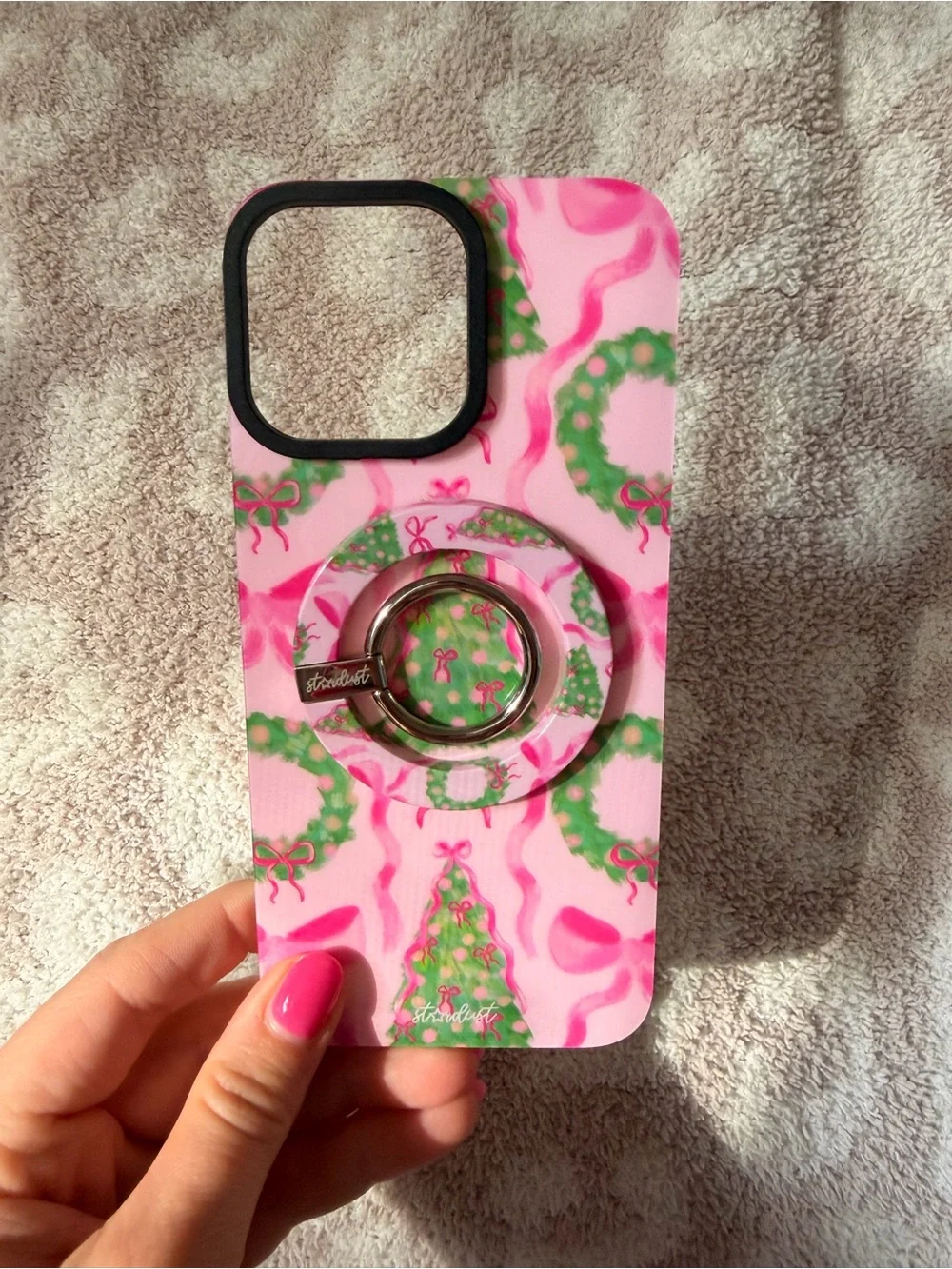 Coquette Christmas iPhone 16 Pro Max Snap & MagSafe Ring